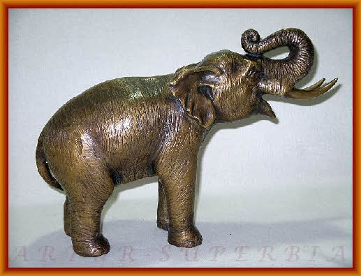 Elefant-Bronzeskulptur